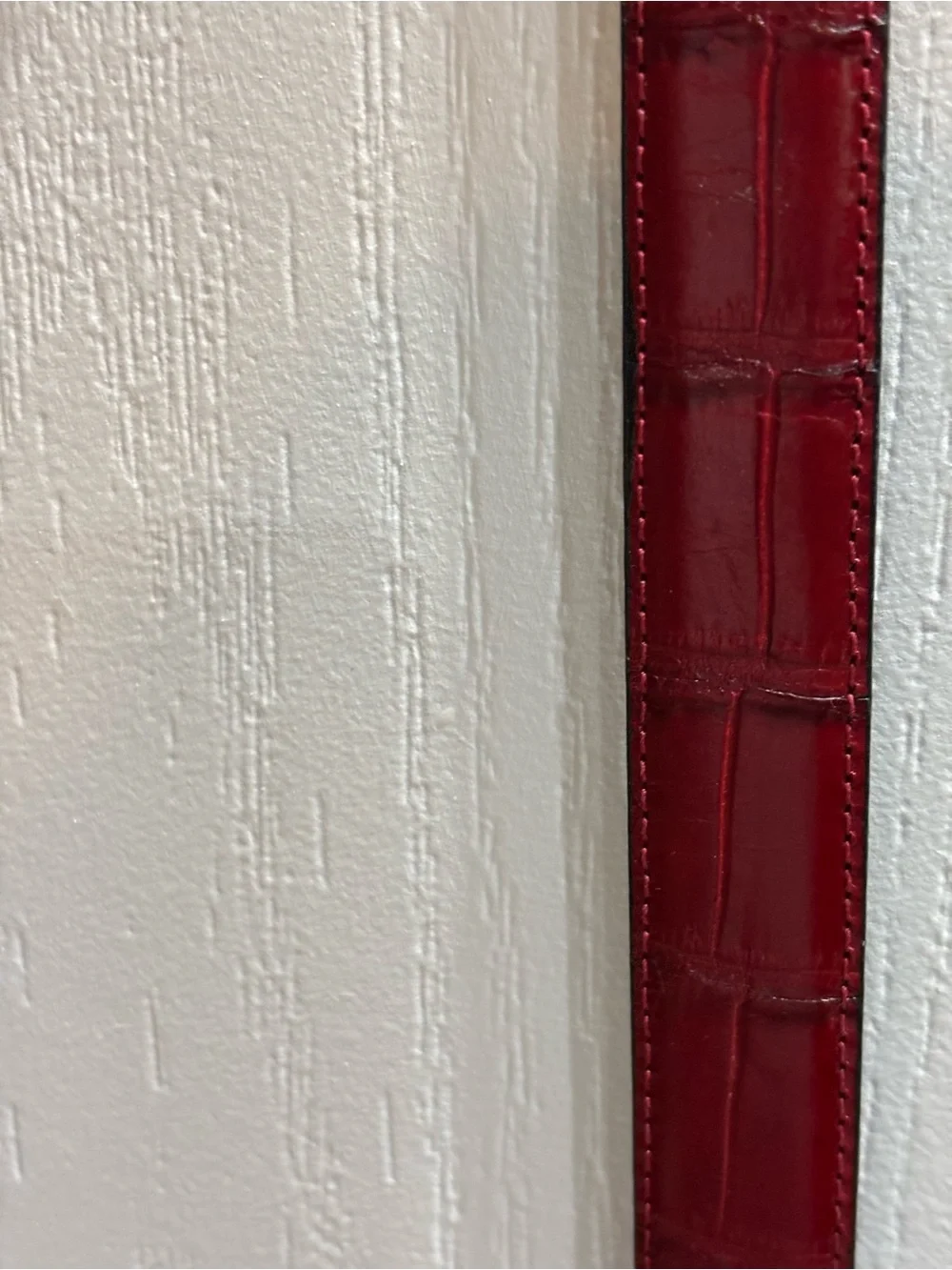 Reversible Brighton Red or Black Leather Belt with Silver  Accents - Picture 6 of 11